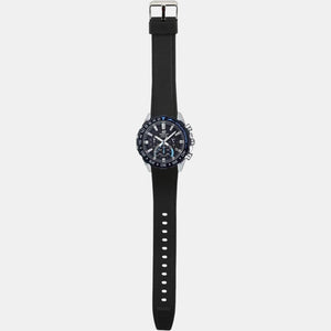 Edifice Men Quartz Black Dial Chronograph Resin Watch ED477