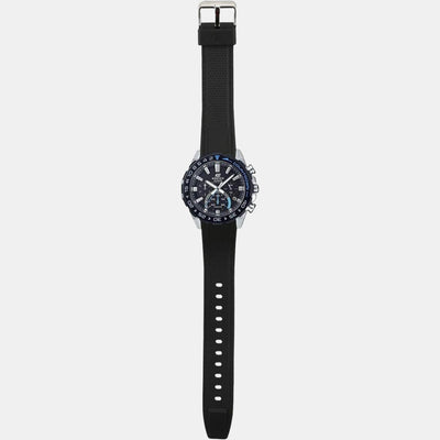 Edifice Men Quartz Black Dial Chronograph Resin Watch ED477
