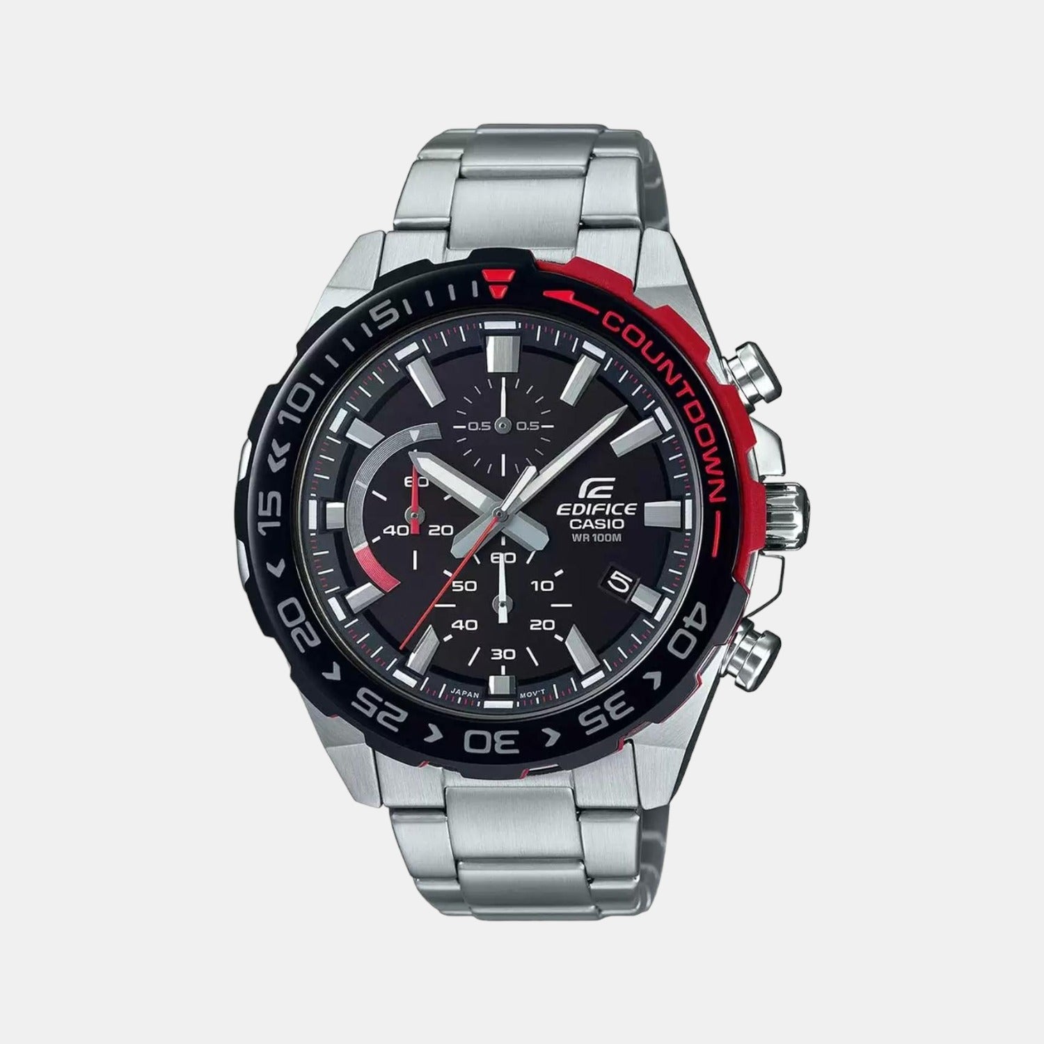 Edifice Men Quartz Black Dial Chronograph Resin Watch ED478