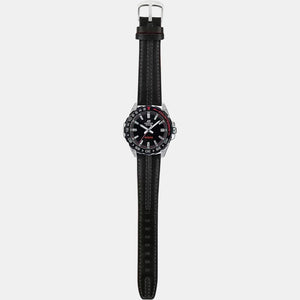 Edifice Men Quartz Black Dial Analog Leather Watch ED483
