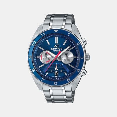 Edifice Men Quartz Blue Dial Chronograph Stainless Steel Watch ED485