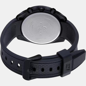 Edifice Men Quartz Black Dial Chronograph Resin Watch ED487