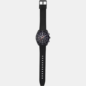 Edifice Men Quartz Black Dial Chronograph Resin Watch ED487