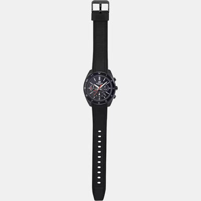 Edifice Men Quartz Black Dial Chronograph Resin Watch ED487