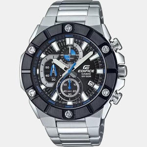 Edifice Men Quartz Black Dial Chronograph Stainless Steel Watch ED488