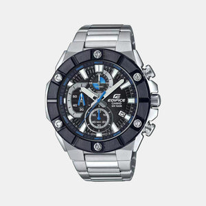 Edifice Men Quartz Black Dial Chronograph Stainless Steel Watch ED488