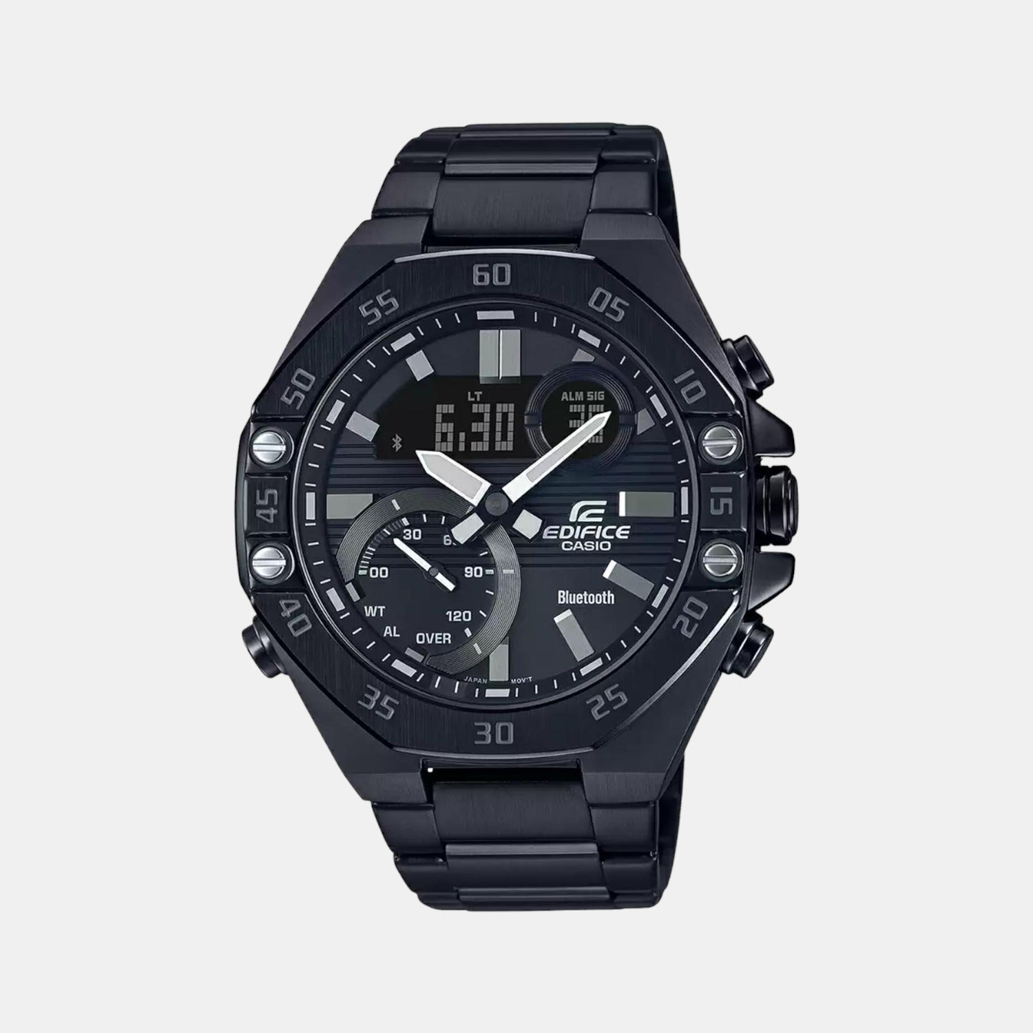 Edifice Men Quartz Black Dial Chronograph Stainless Steel Watch ED494