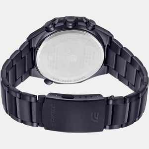 Edifice Men Quartz Black Dial Chronograph Stainless Steel Watch ED494