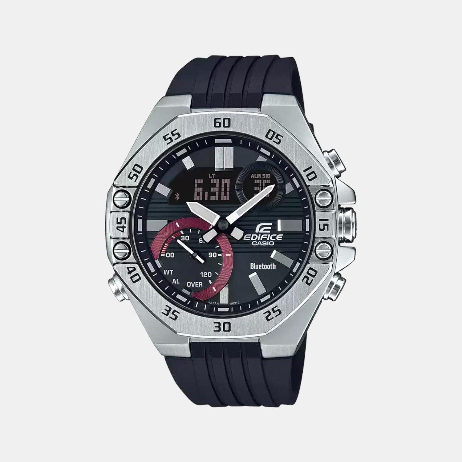 Edifice Men Quartz Black Dial Chronograph Resin Watch ED495