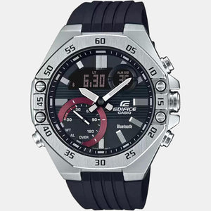 Edifice Men Quartz Black Dial Chronograph Resin Watch ED495