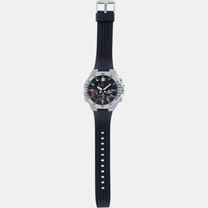 Edifice Men Quartz Black Dial Chronograph Resin Watch ED495