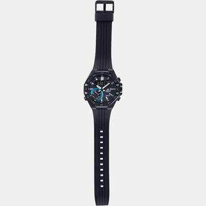 Edifice Men Quartz Black Dial Chronograph Resin Watch ED496