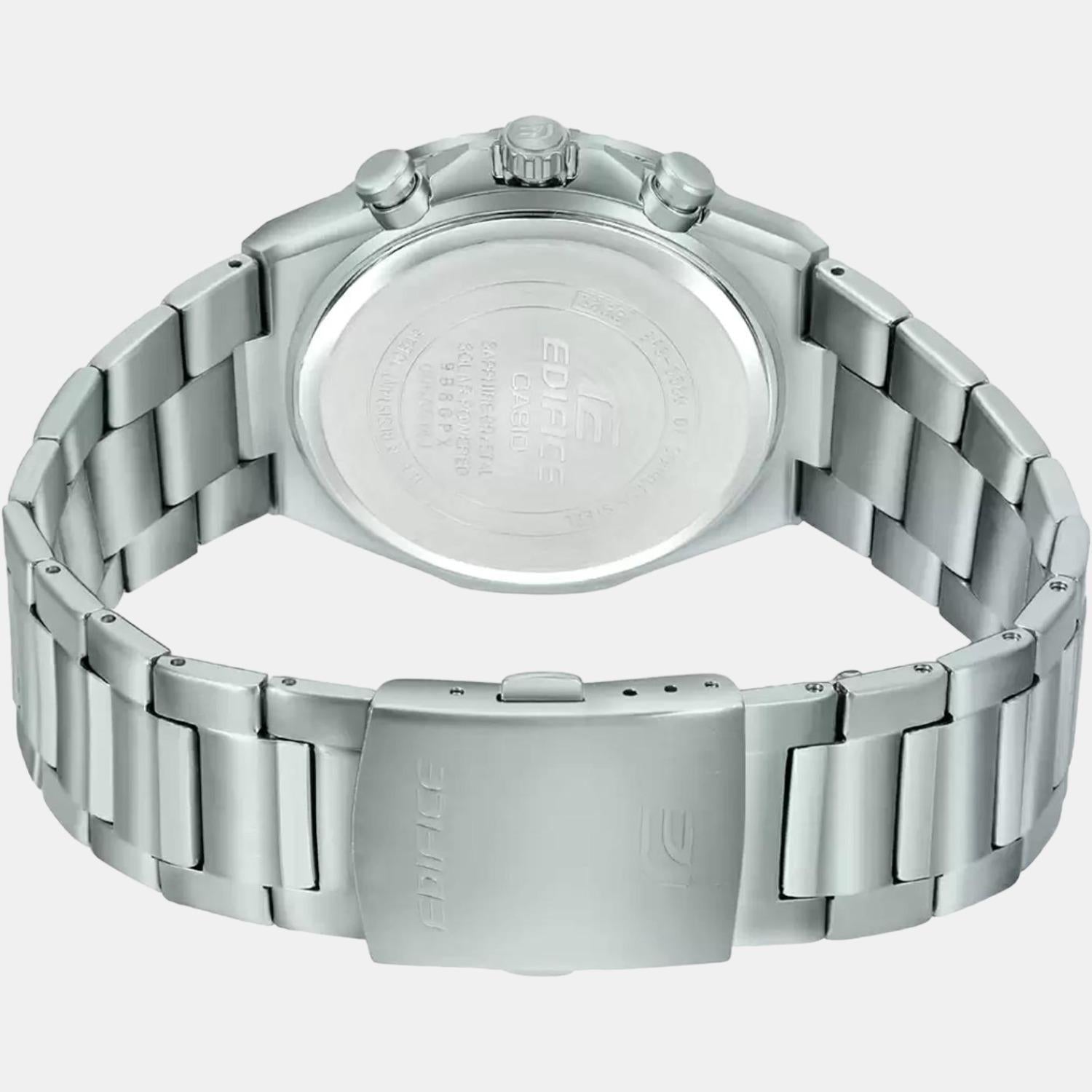 Edifice Men Quartz Black Dial Chronograph Stainless Steel Watch ED497