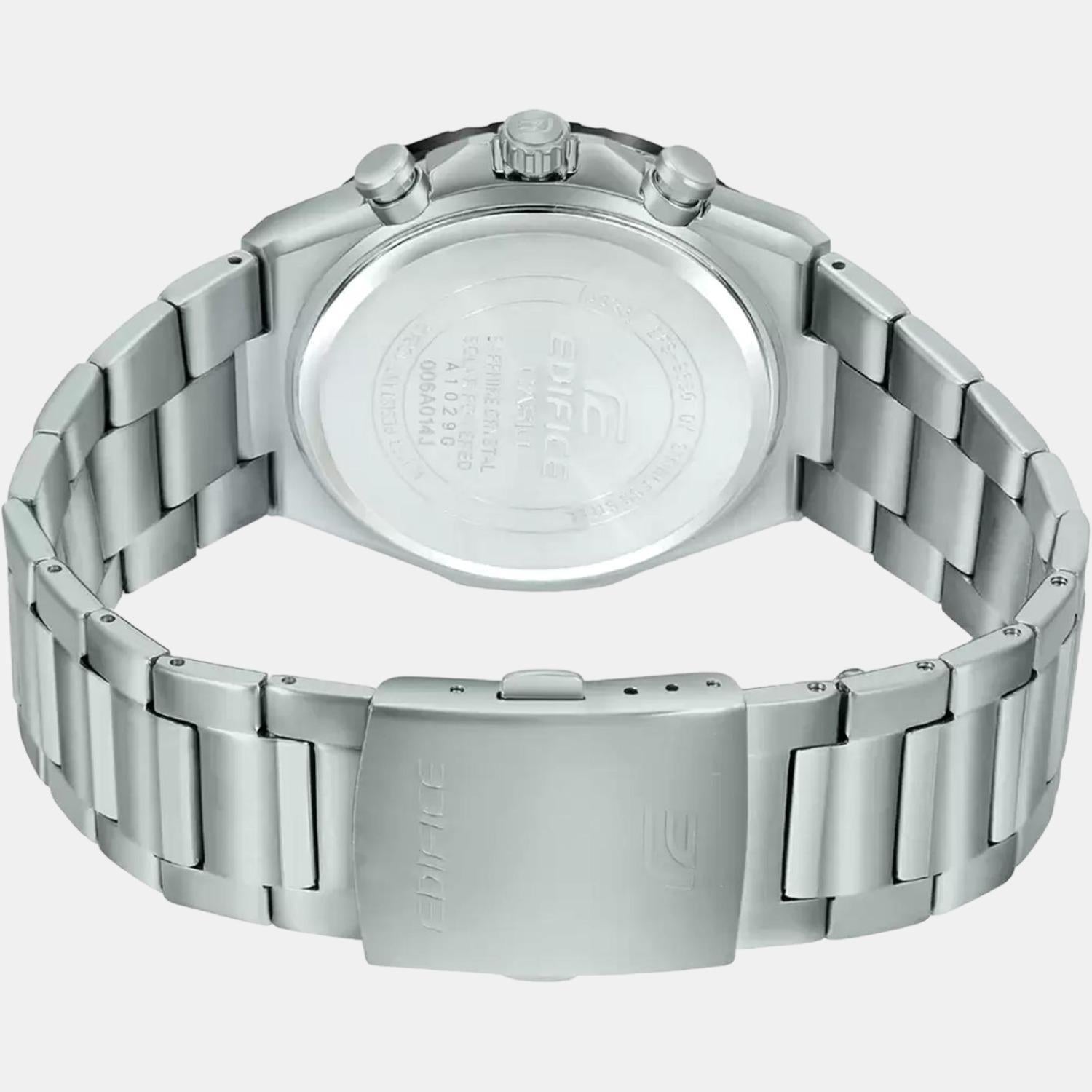 Edifice Men Quartz Black Dial Chronograph Stainless Steel Watch ED498