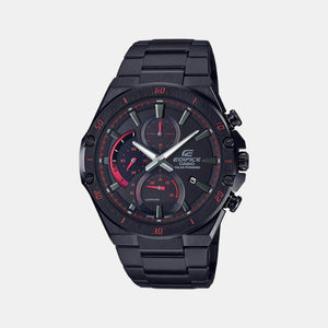 Edifice Men Quartz Black Dial Chronograph Stainless Steel Watch ED499