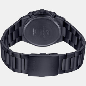 Edifice Men Quartz Black Dial Chronograph Stainless Steel Watch ED499