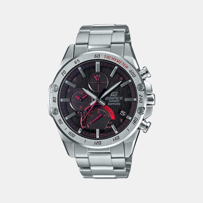 Edifice Men Quartz Black Dial Chronograph Stainless Steel Watch ED500