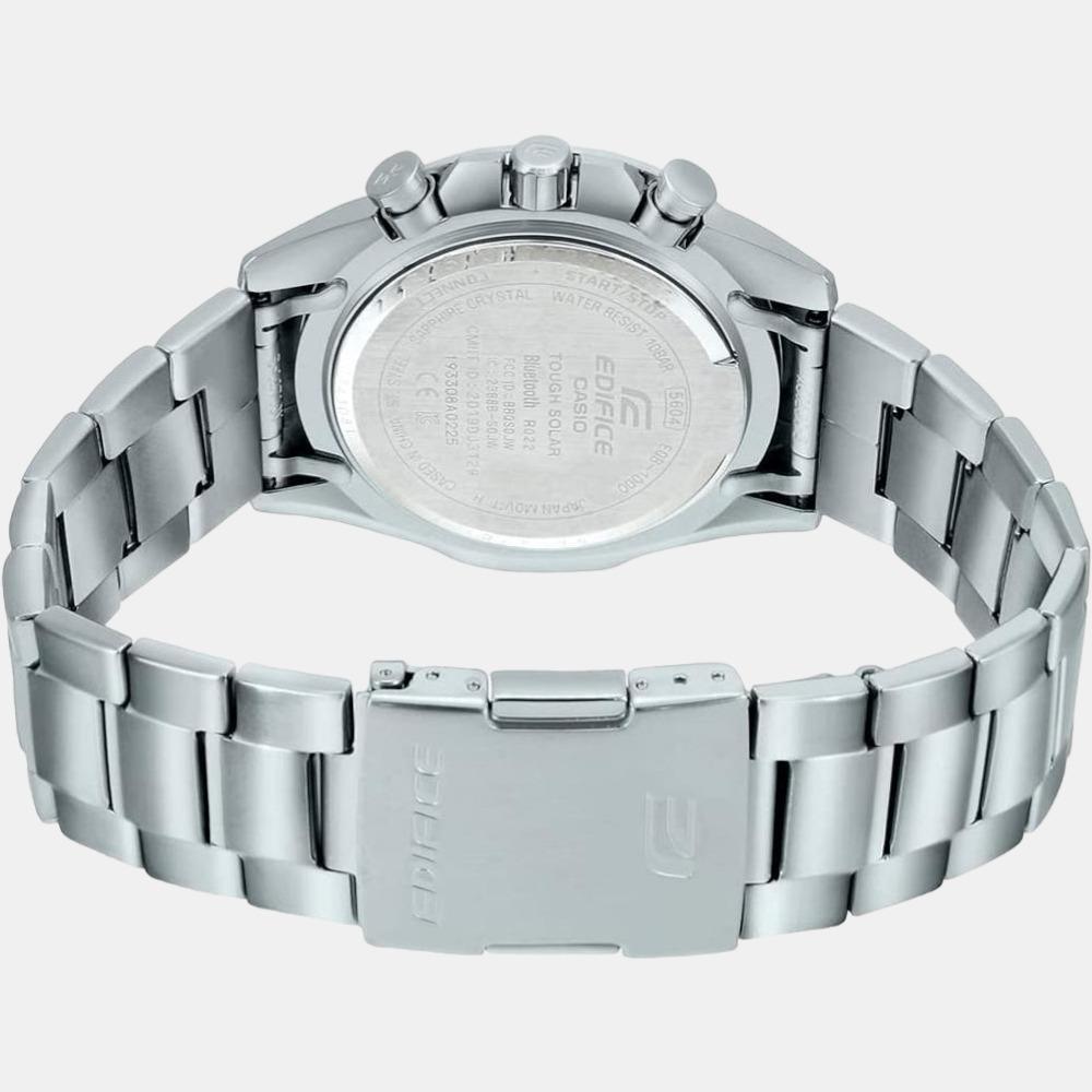 Edifice Men Quartz Black Dial Chronograph Stainless Steel Watch ED500