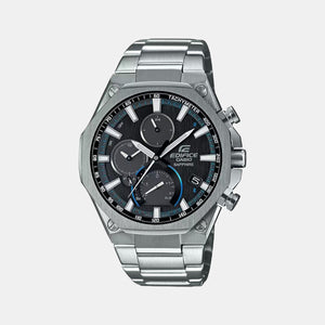 Edifice Men Quartz Black Dial Chronograph Stainless Steel Watch ED503