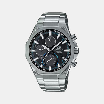 Edifice Men Quartz Black Dial Chronograph Stainless Steel Watch ED503