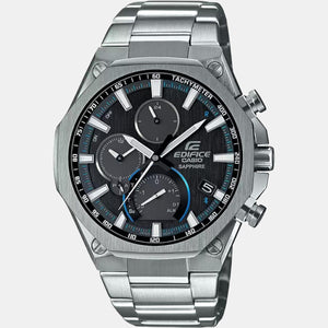 Edifice Men Quartz Black Dial Chronograph Stainless Steel Watch ED503