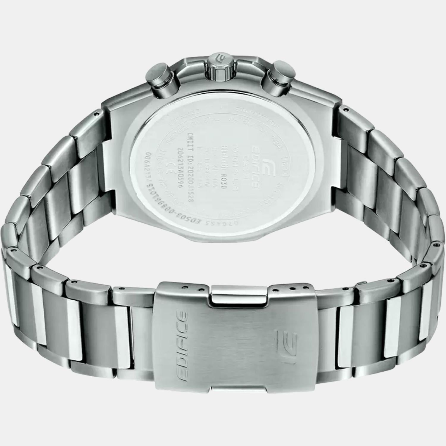 Edifice Men Quartz Black Dial Chronograph Stainless Steel Watch ED503