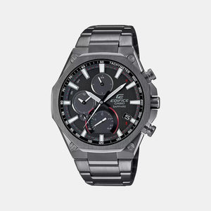 Edifice Men Quartz Black Dial Chronograph Stainless Steel Watch ED504