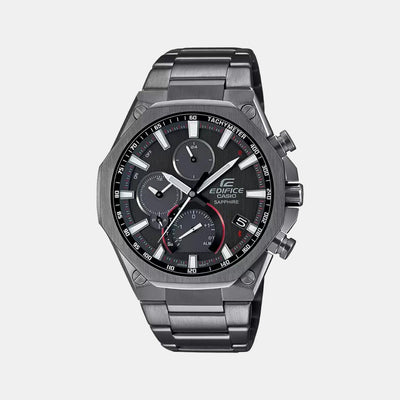 Edifice Men Quartz Black Dial Chronograph Stainless Steel Watch ED504