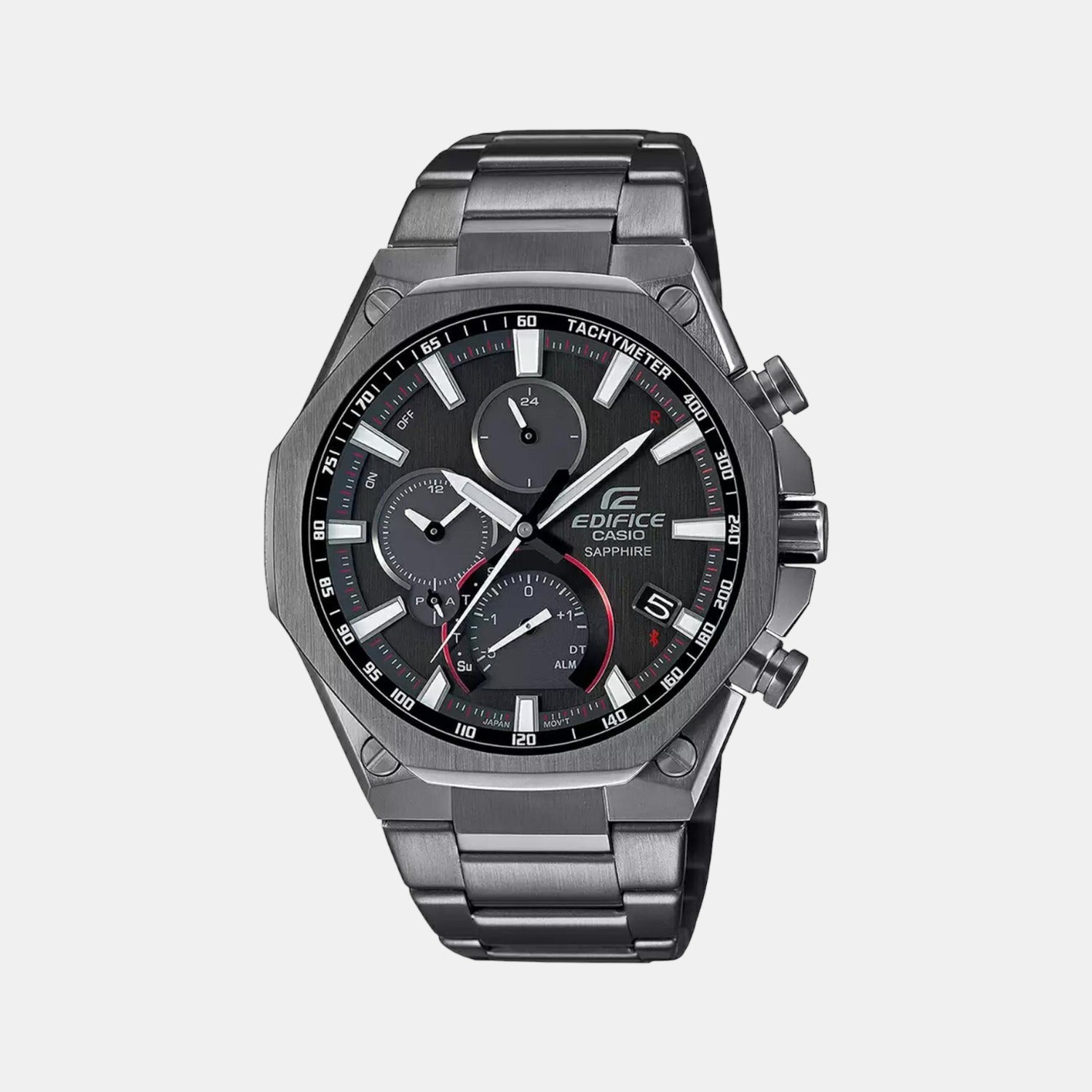 Edifice Men Quartz Black Dial Chronograph Stainless Steel Watch ED504