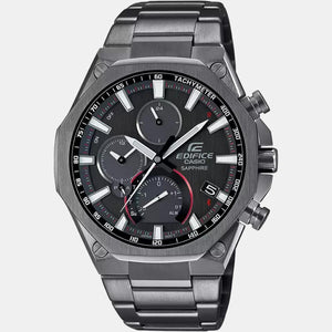 Edifice Men Quartz Black Dial Chronograph Stainless Steel Watch ED504