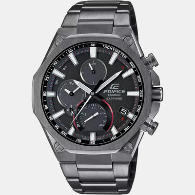 Edifice Men Quartz Black Dial Chronograph Stainless Steel Watch ED504
