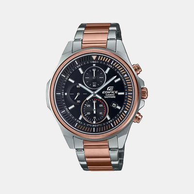 Edifice Men Quartz Black Dial Chronograph Stainless Steel Watch ED508