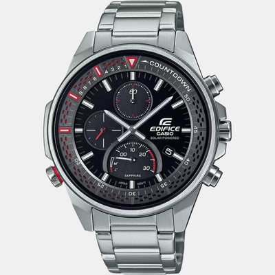 Edifice Men Quartz Black Dial Chronograph Stainless Steel Watch ED509
