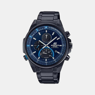 Edifice Men Quartz Black Dial Chronograph Stainless Steel Watch ED510