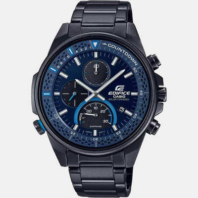 Edifice Men Quartz Black Dial Chronograph Stainless Steel Watch ED510
