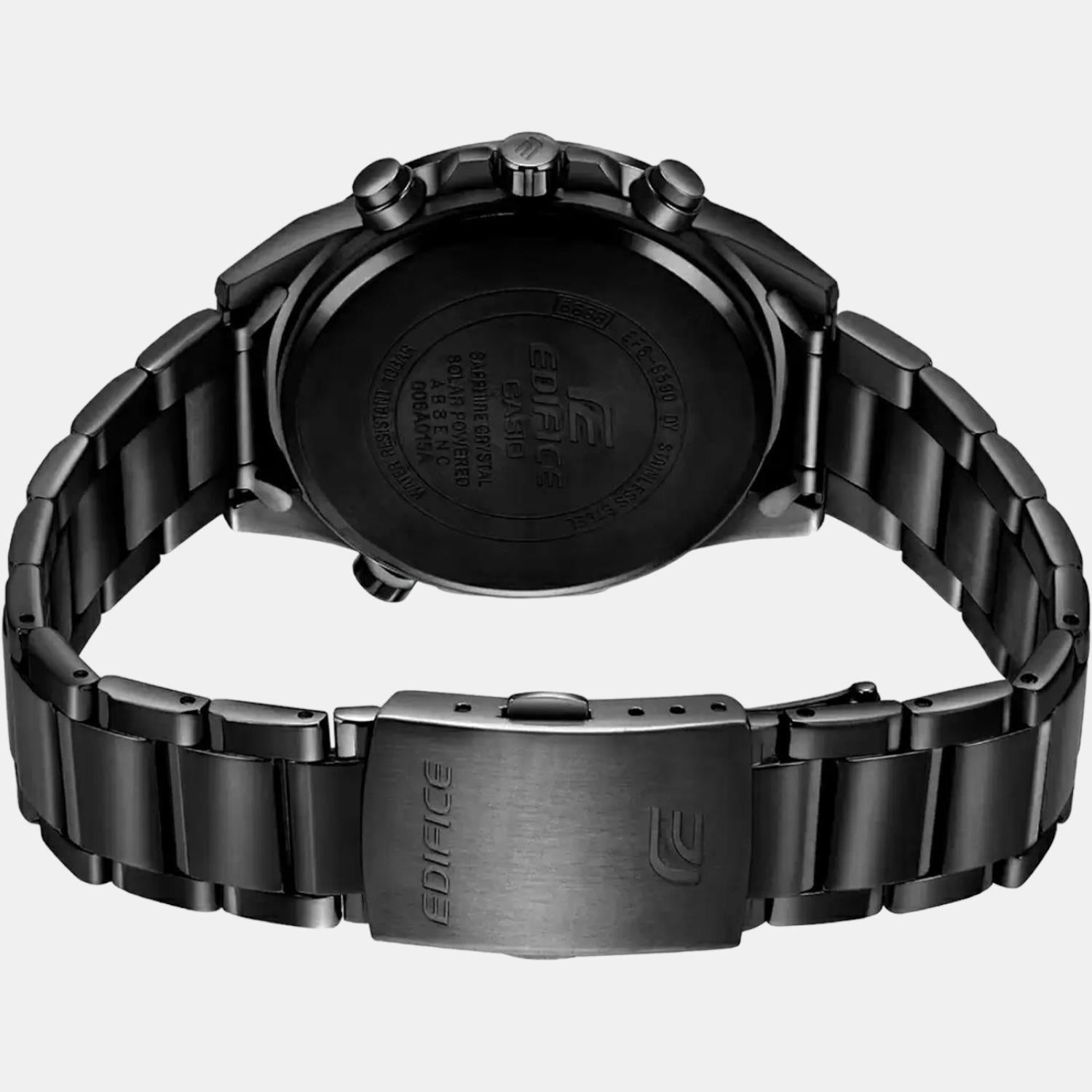Edifice Men Quartz Black Dial Chronograph Stainless Steel Watch ED510