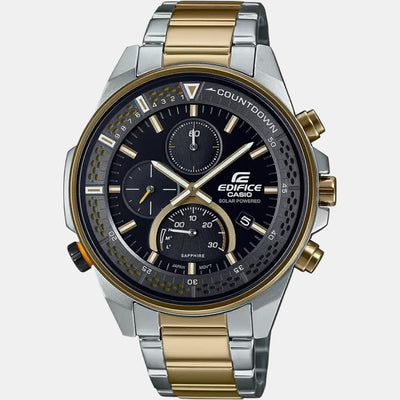 Edifice Men Quartz Black Dial Chronograph Stainless Steel Watch ED511