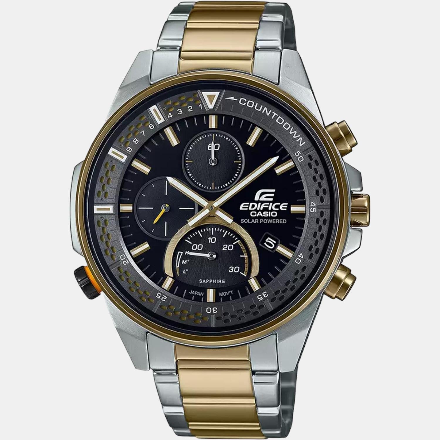 Edifice Men Quartz Black Dial Chronograph Stainless Steel Watch ED511