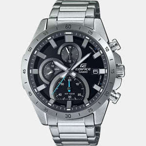 Edifice Men Quartz Black Dial Chronograph Stainless Steel Watch ED512