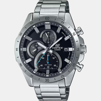 Edifice Men Quartz Black Dial Chronograph Stainless Steel Watch ED512