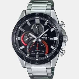 Edifice Men Quartz Black Dial Chronograph Stainless Steel Watch ED513