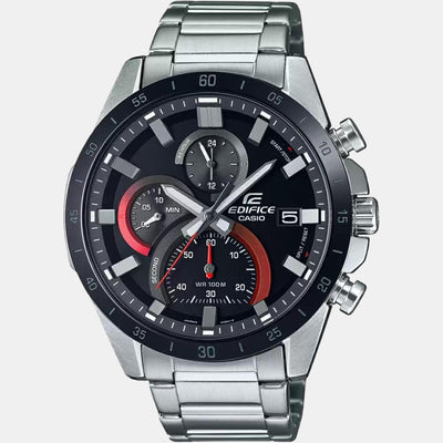 Edifice Men Quartz Black Dial Chronograph Stainless Steel Watch ED513