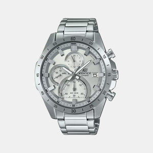 Edifice Men Quartz Silver Dial Chronograph Stainless Steel Watch ED516