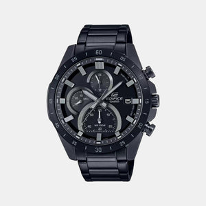 Edifice Men Quartz Black Dial Chronograph Stainless Steel Watch ED517