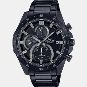 Edifice Men Quartz Black Dial Chronograph Stainless Steel Watch ED517