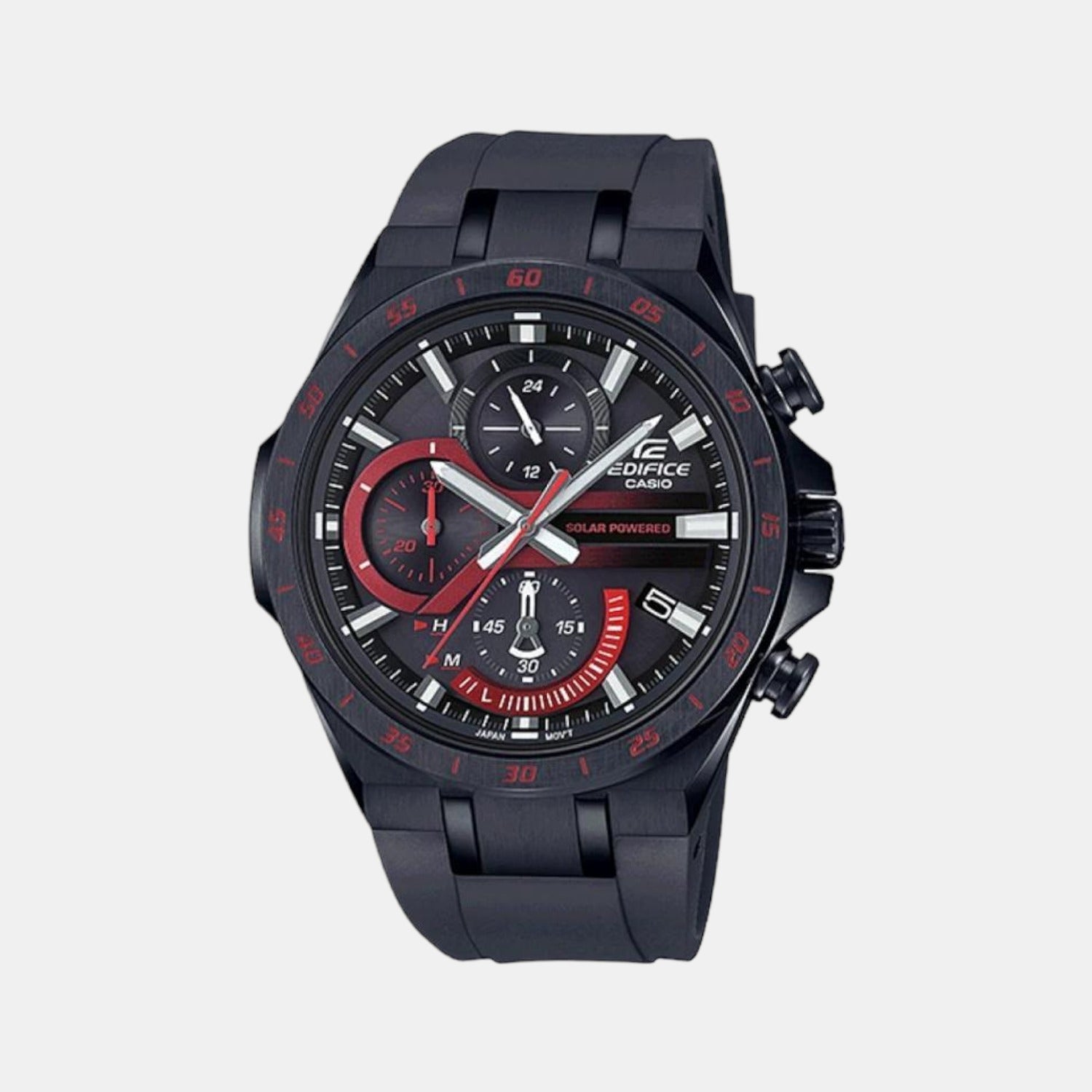 Edifice Men Quartz Black Dial Chronograph Stainless Steel Watch ED523