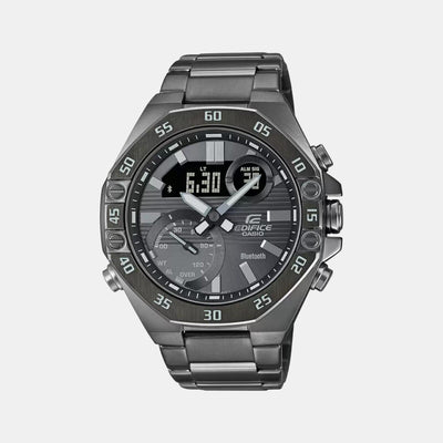 Edifice Men Quartz Black Dial Analog-Digital Stainless Steel Watch ED525