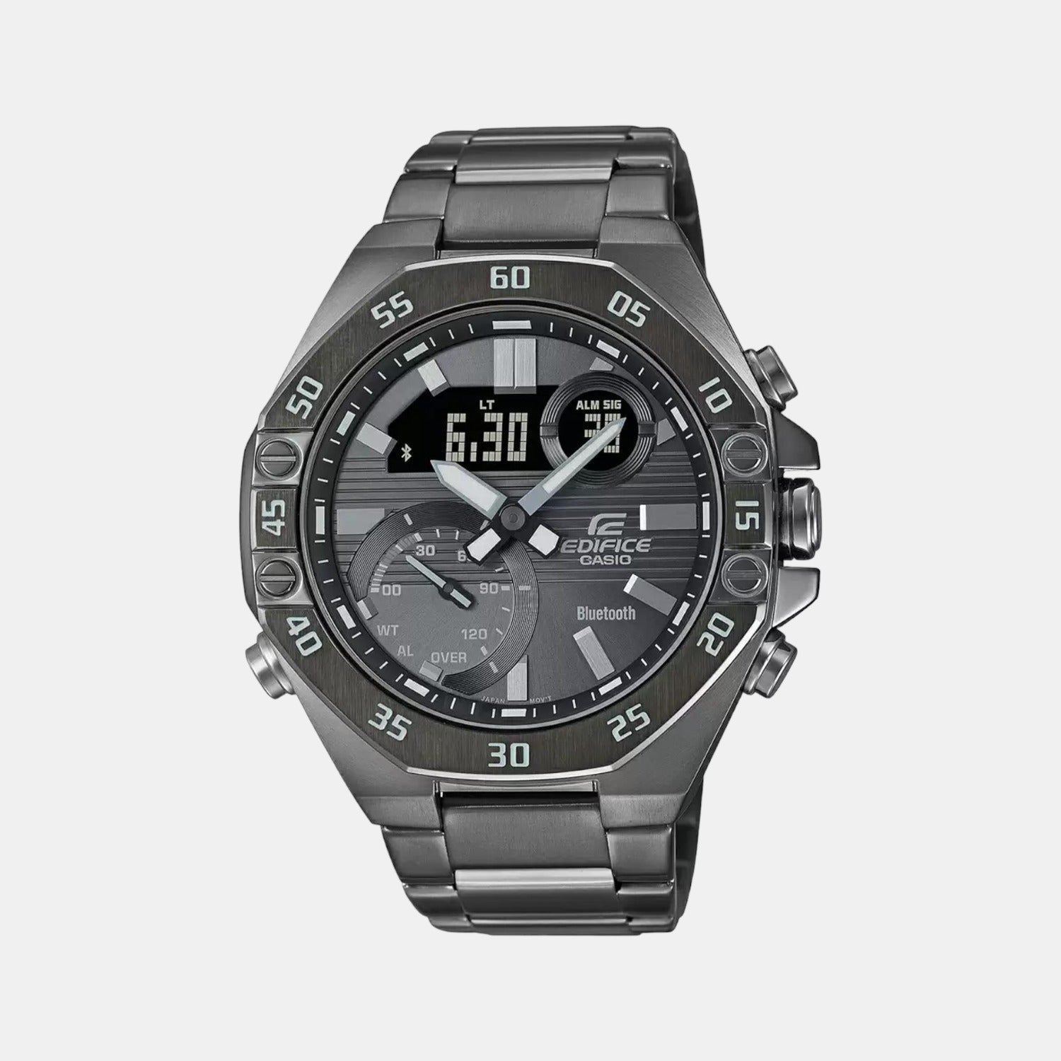 Edifice Men Quartz Black Dial Analog-Digital Stainless Steel Watch ED525
