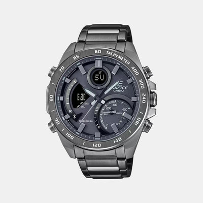 Edifice Men Quartz Black Dial Analog-Digital Stainless Steel Watch ED527