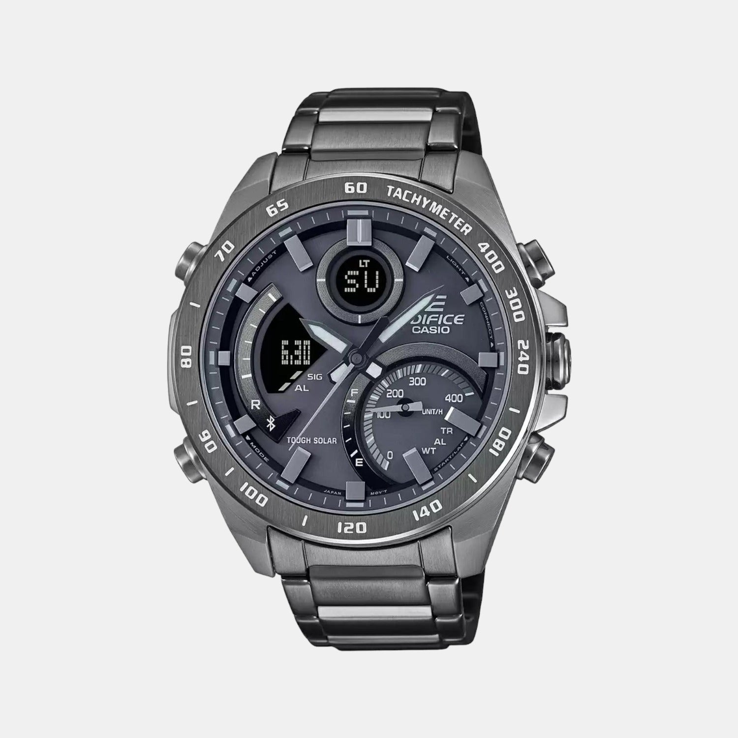 Edifice Men Quartz Black Dial Analog-Digital Stainless Steel Watch ED527